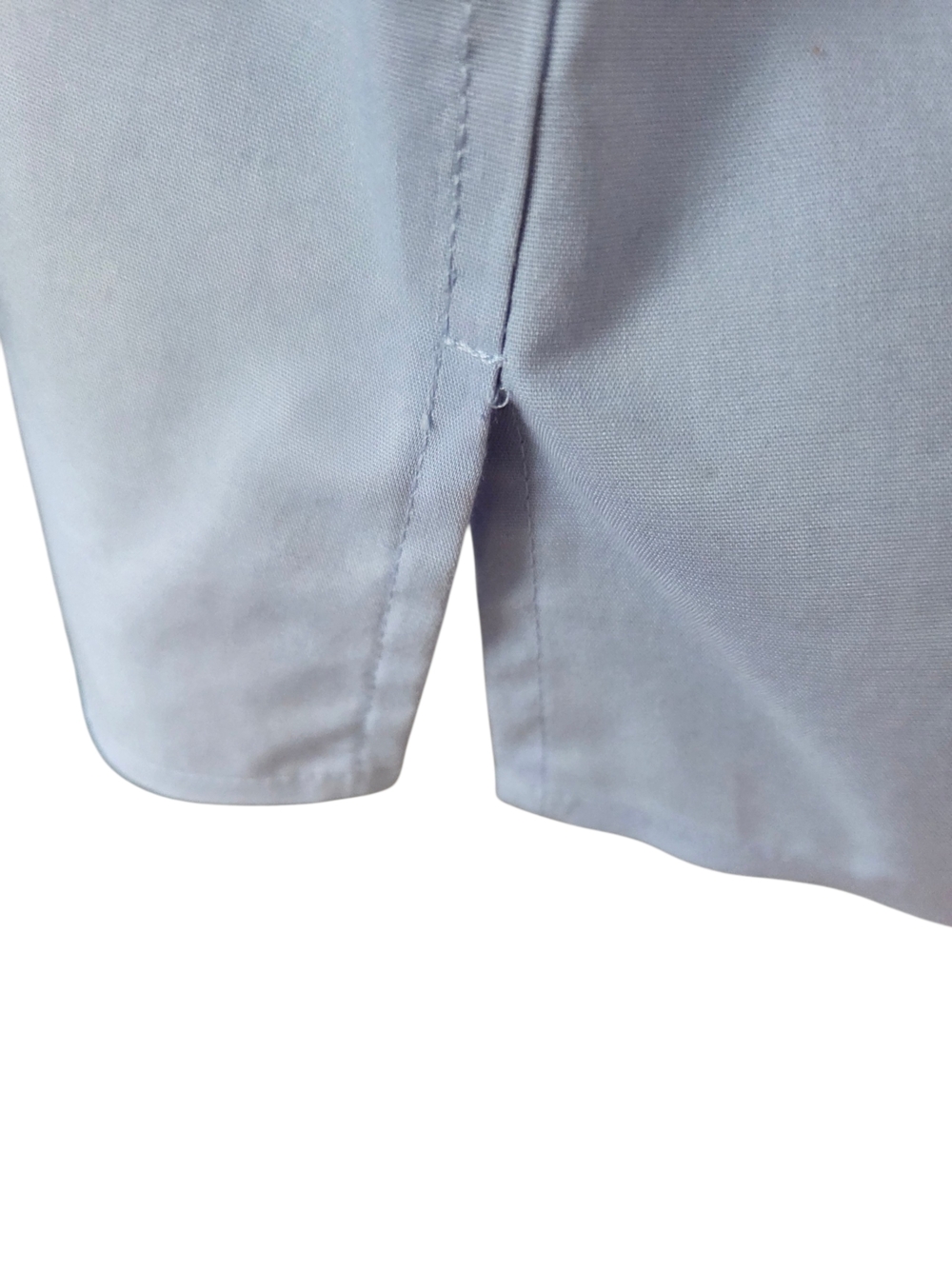 Foxcroft Margie Three-Quarter Sleeve Cotton Button-Up Shirt Light Blue Medium - Picture 5 of 9